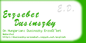 erzsebet dusinszky business card